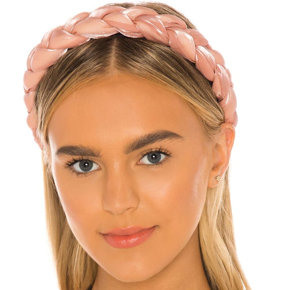 8 Other Reasons Twist Headband Pink Organza textile braided